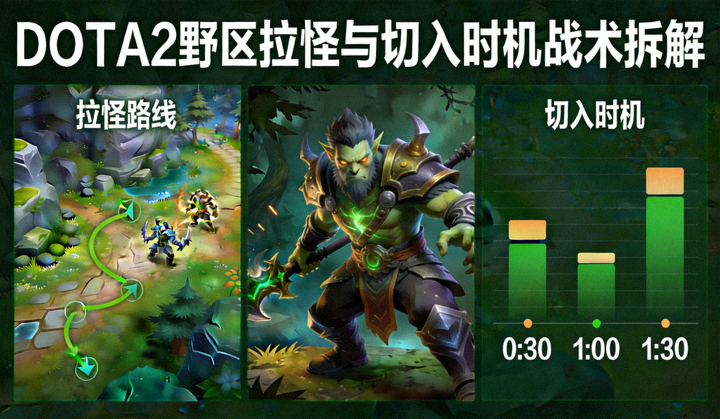 DOTA2野区拉怪与切入时机战术拆解画面